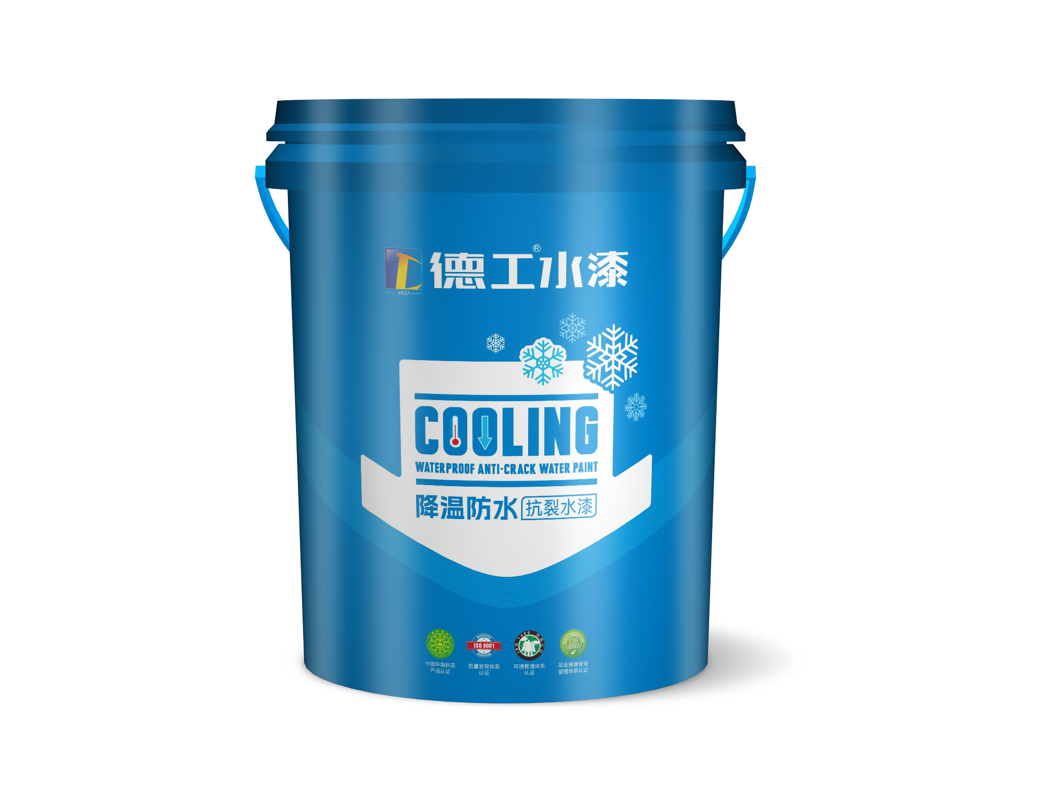 德工降温防水弹性水漆（胶桶）18L-立体